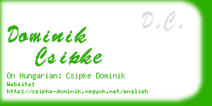 dominik csipke business card